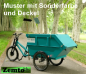 Preview: Lastenrad mit Müllcontainer, anpassbar auch mit Motor u.v.m.
